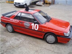 Pete's Nissan Sunny for the Crumball Rally